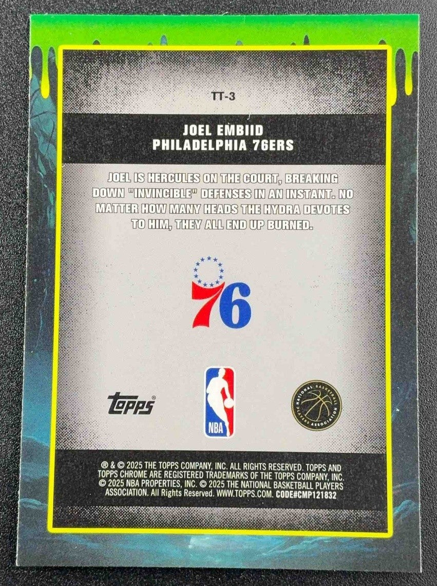 JOEL EMBIID 2025-26 TOPPS CHROME #TT-3 TALL TALES 76ERS