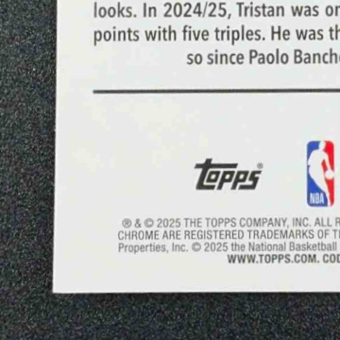 TRISTAN DA SILVA 2025-26 TOPPS CHROME #173 RED, WHITE & BLUE REFRACTOR MAGIC