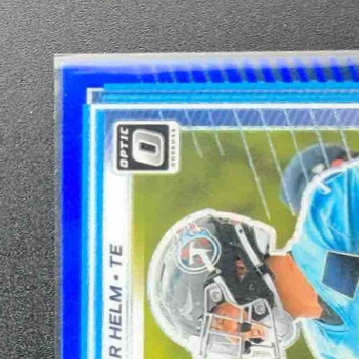 GUNNAR HELM 2025 PANINI DONRUSS OPTIC #294 RATED ROOKIE BLUE HYPER PRIZM TITANS
