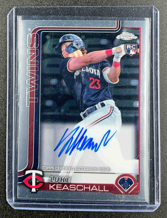 LUKE KEASCHALL 2025 TOPPS CHROME UPDATE #RA-LK AUTO RC TWINS
