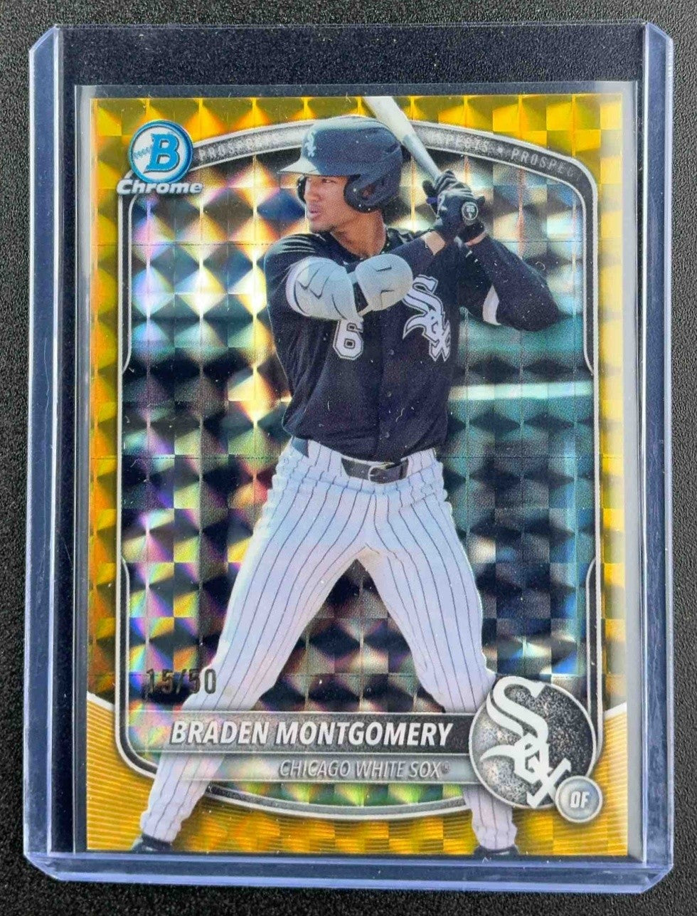 2025 Bowman Draft Braden Montgomery #BDC-18 Chrome Gold Geometric Refractor /50