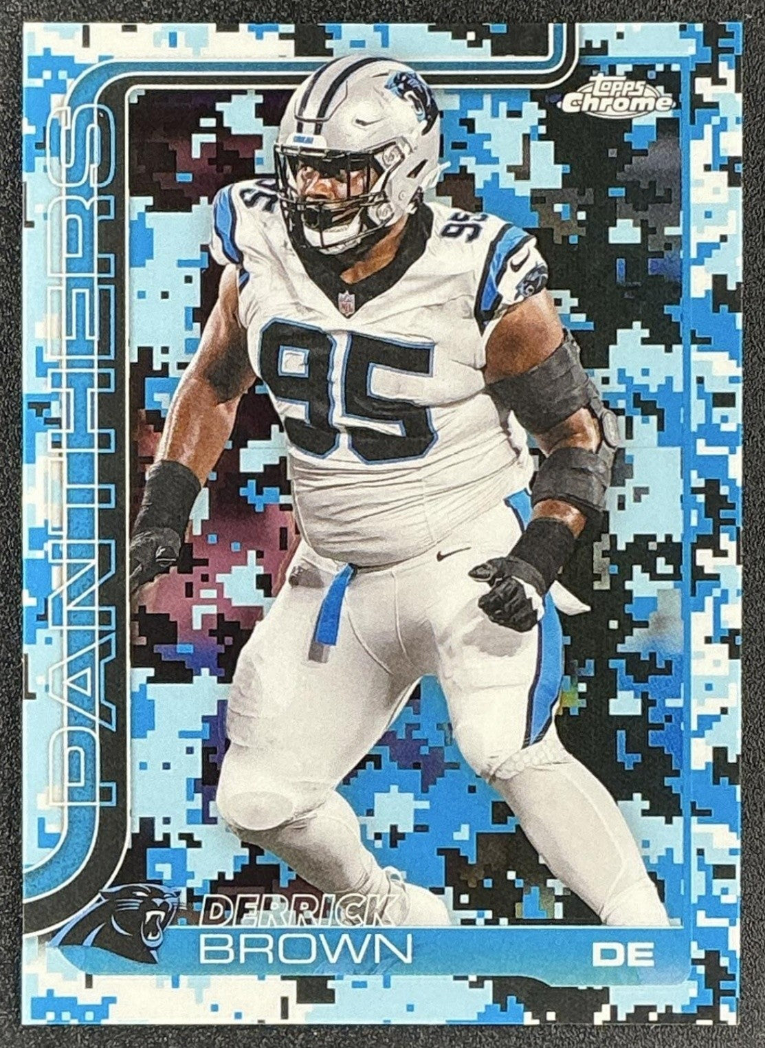 DERRICK BROWN 2025 TOPPS CHROME #47 TEAM CAMO VARIATION SP PANTHERS