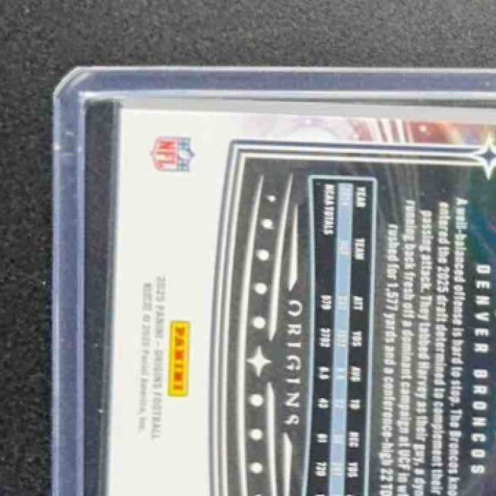 RJ HARVEY 2025 PANINI ORIGINS #141 ROOKIE RC BRONCOS