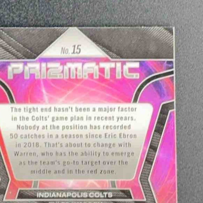 TYLER WARREN 2025 PANINI PRIZM #15 PRIZMATIC RC COLTS