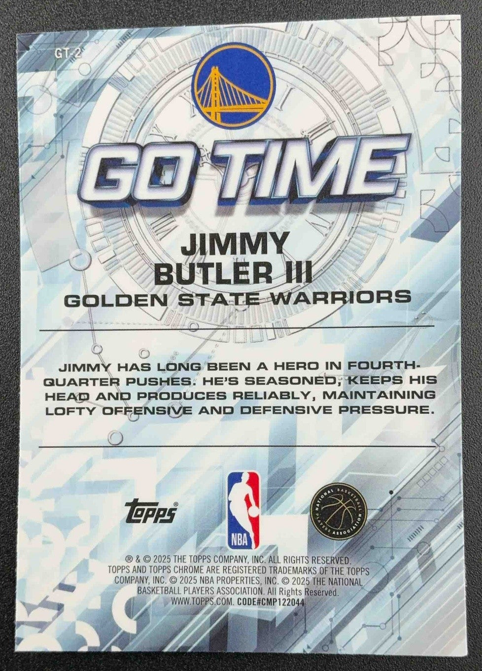 JIMMY BUTLER III 2025-26 TOPPS CHROME #GT-2 GO TIME WARRIORS