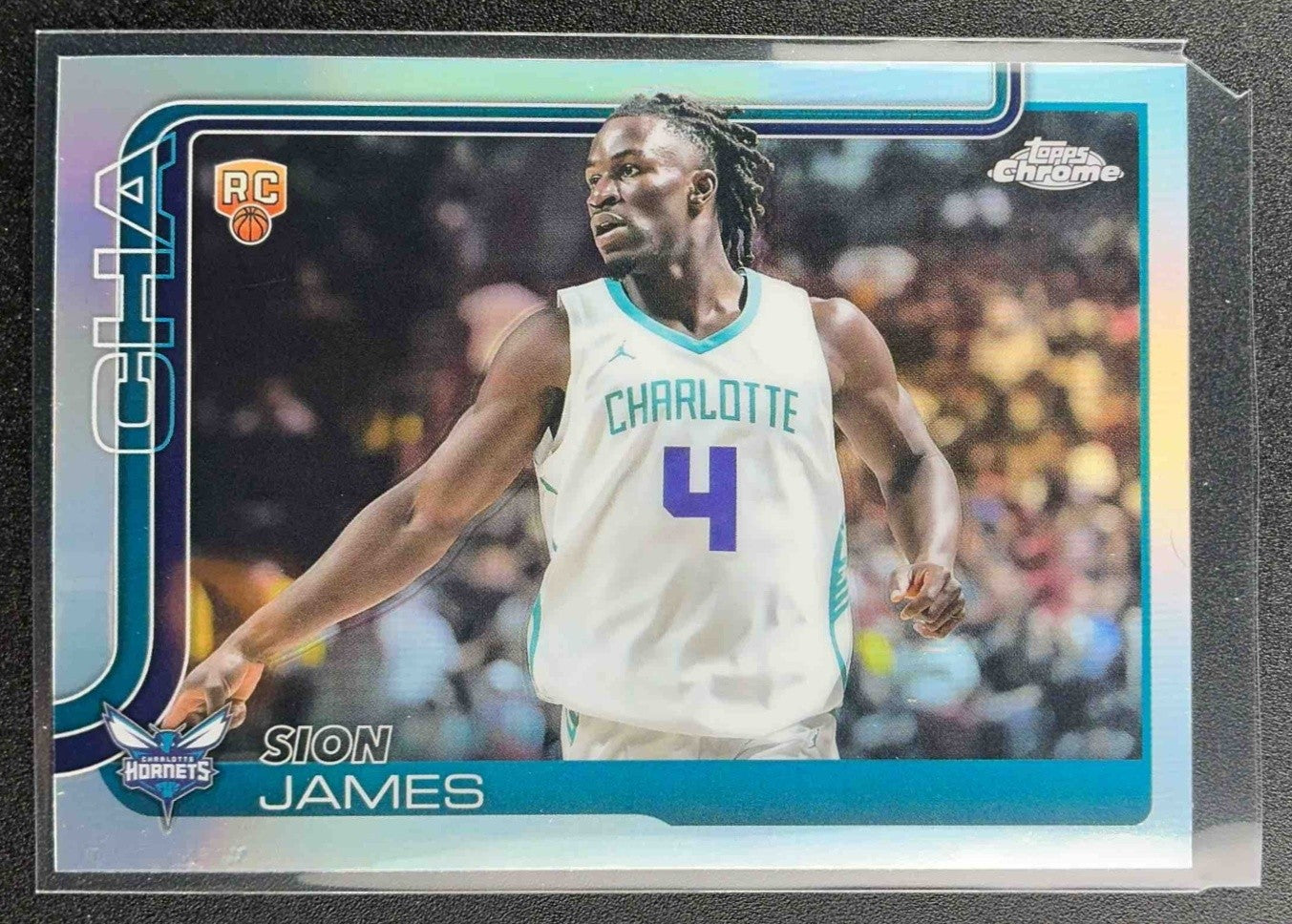 SION JAMES 2025-26 TOPPS CHROME #283 REFRACTOR RC HORNETS