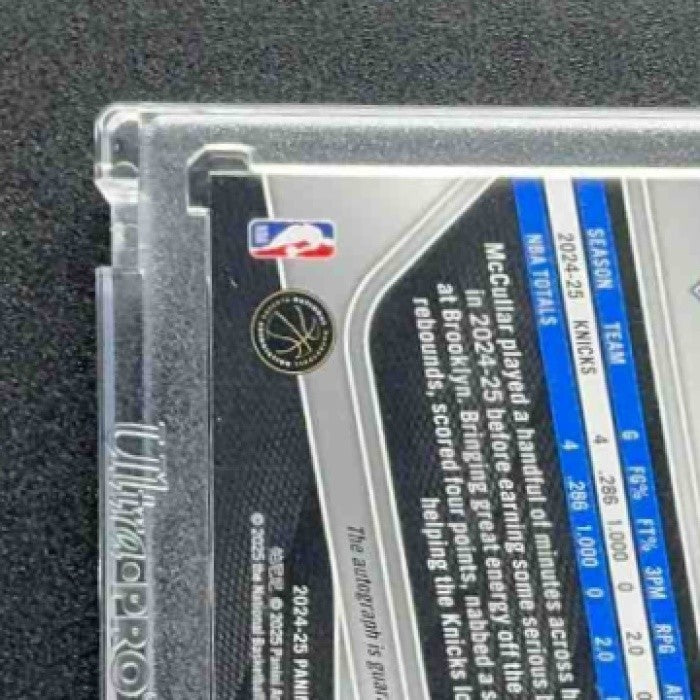 KEVIN MCCULLAR JR. 2024-25 PANINI PRIZM BLACK #246 AUTO SILVER PRIZMS RC KNICKS