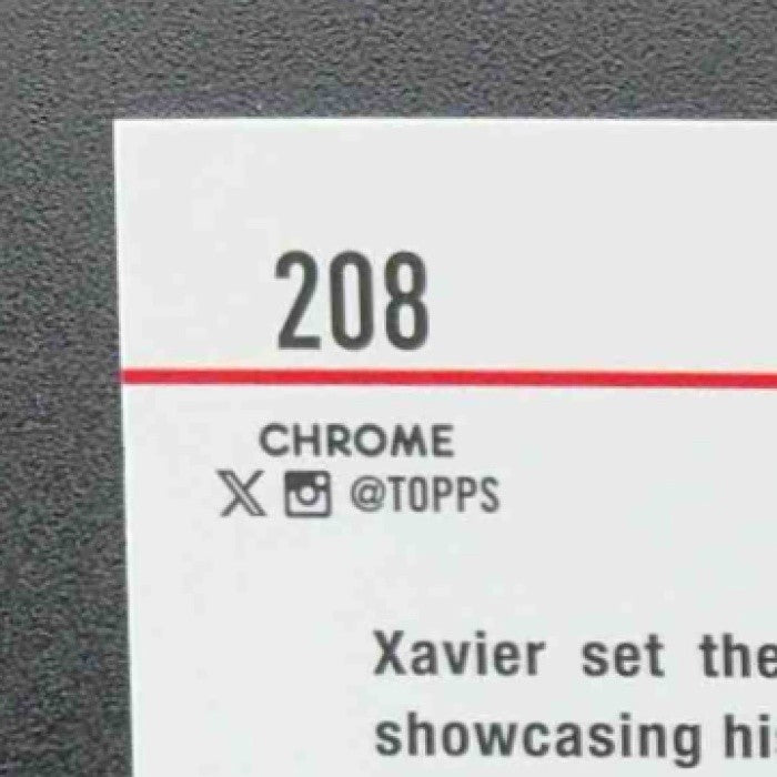 XAVIER WORTHY 2024 TOPPS CHROME #208 X-FRACTOR RC CHIEFS