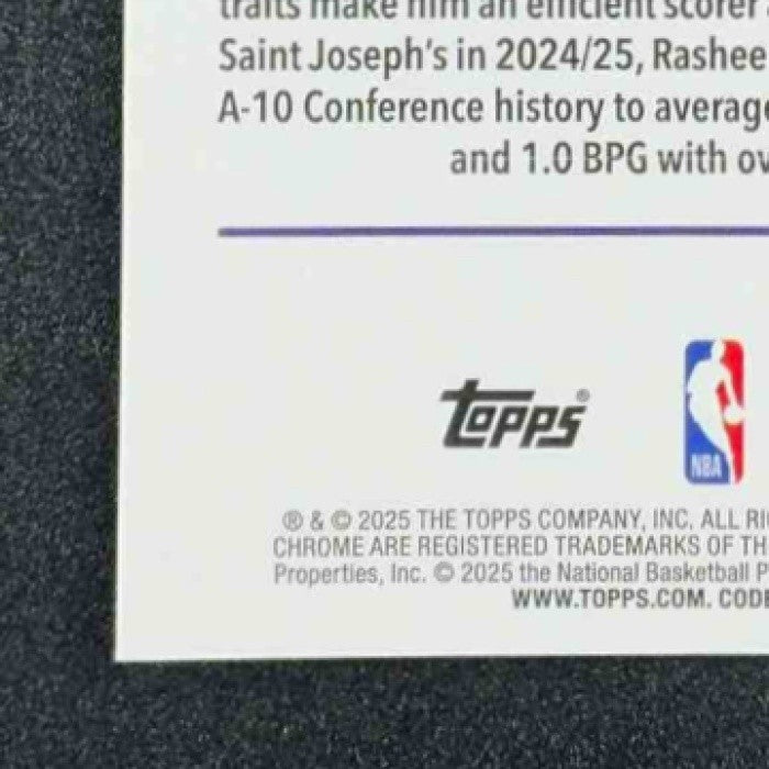 RASHEER FLEMING 2025-26 TOPPS CHROME #281 REFRACTOR RC SUNS