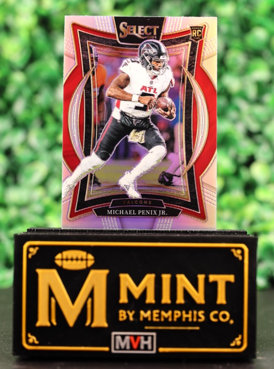 MICHAEL PENIX JR. 2024 PANINI SELECT - CONCOURSE #80 SILVER PRIZM (RC) FALCONS