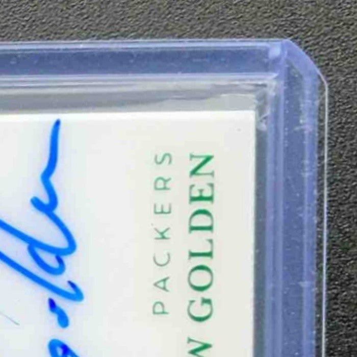 MATTHEW GOLDEN 2025 PANINI IMMACULATE ROOKIE DUAL PATCH AUTO /25 PACKERS