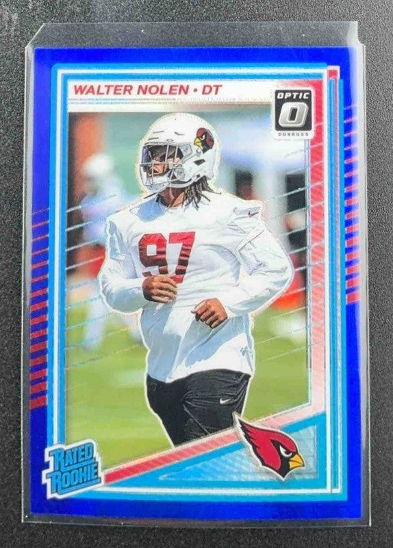 2025 Panini Donruss Optic Walter Nolen #276 Rated Rookie Blue Hyper Prizm