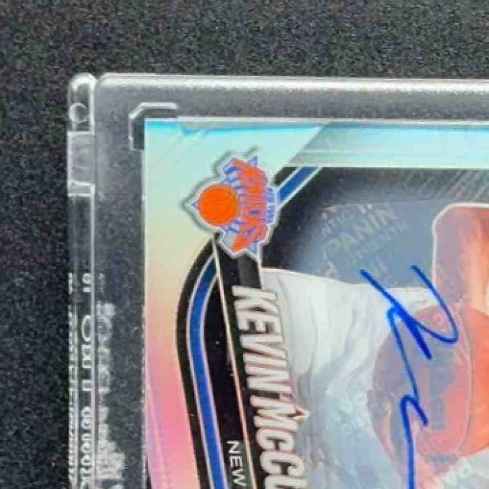 KEVIN MCCULLAR JR. 2024-25 PANINI PRIZM BLACK #246 AUTO SILVER PRIZMS RC KNICKS