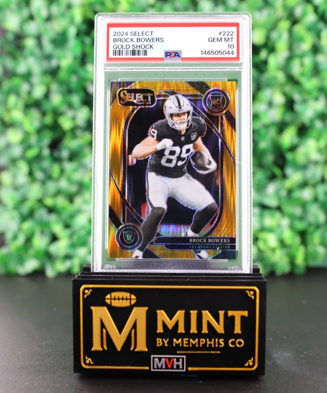 2024 PANINI SELECT BROCK BOWERS GOLD SHOCK SSP RC PSA 10 POP 1 ROOKIE