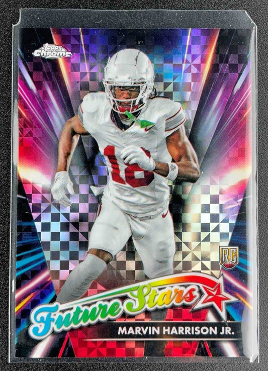 MARVIN HARRISON JR. 2024 TOPPS CHROME #FS-8 FUTURE STARS X-FRACTOR RC CARDINALS