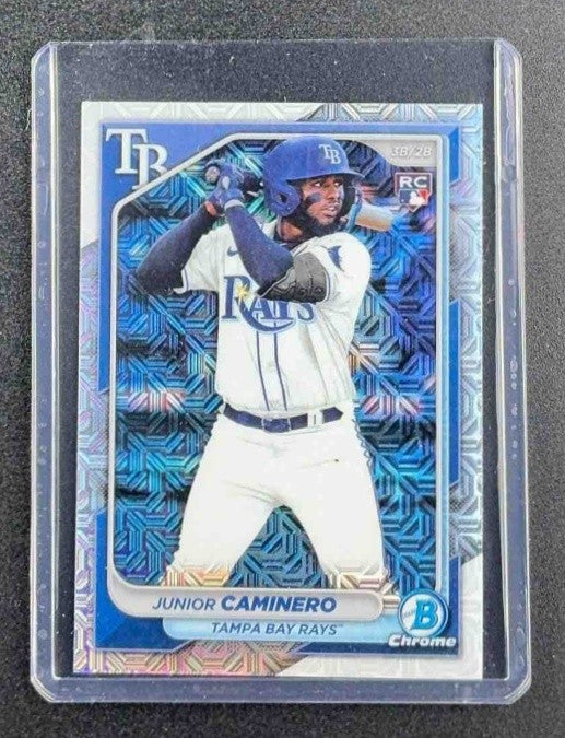 JUNIOR CAMINERO 2024 BOWMAN MEGA BOX #20 MOJO REFRACTOR RAYS