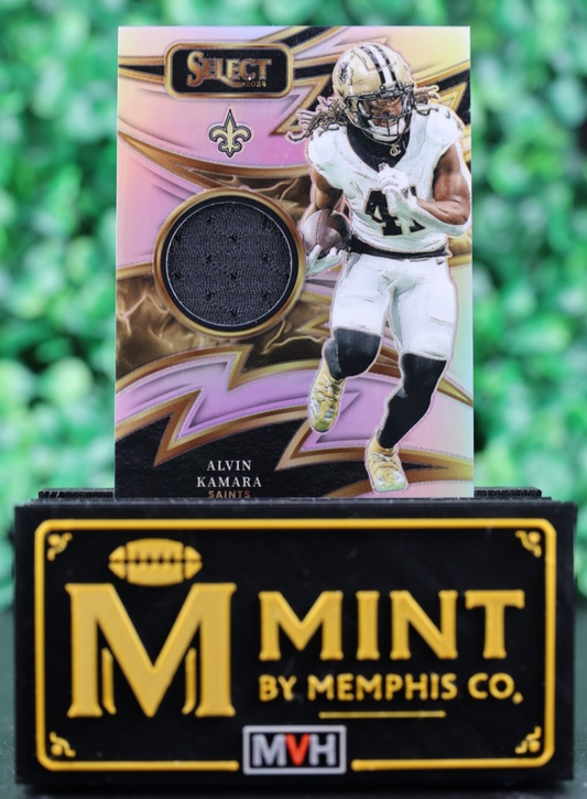 ALVIN KAMARA 2024 SELECT SPARKS PATCH SILVER PRIZM SAINTS /149