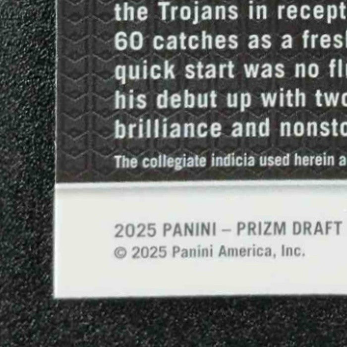 AMON-RA ST. BROWN 2025 PANINI PRIZM DRAFT PICKS #199 RED ICE TROJANS