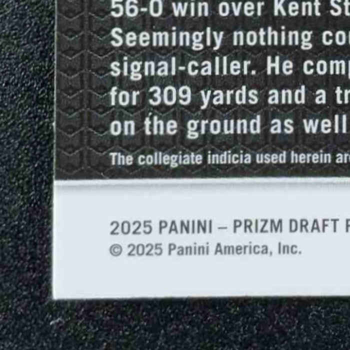 DREW ALLAR 2025 PANINI PRIZM DRAFT PICKS #103 RED ICE RC NITTANY LIONS