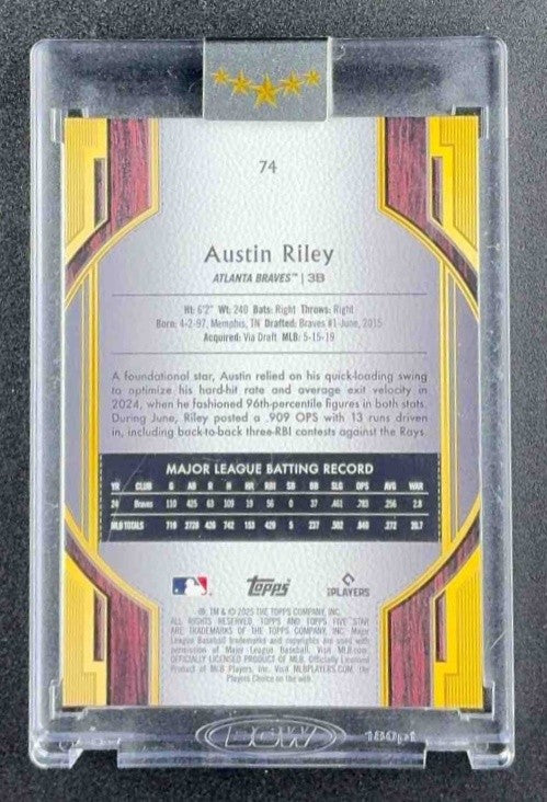 AUSTIN RILEY 2025 TOPPS FIVE STAR #74 15/50 BRAVES