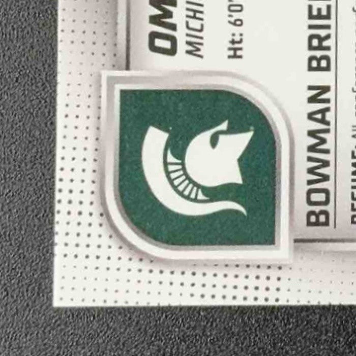 OMARI KELLY 2025 BOWMAN CHROME UNIVERSITY SAPPHIRE #38 1ST PROSPECT SPARTANS