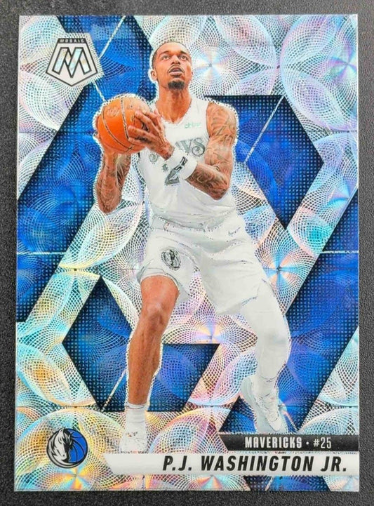 P.J. WASHINGTON JR. 2024-25 PANINI MOSAIC #134 INTERNATIONAL MOSAIC MAVERICKS