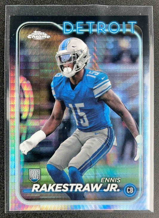 ENNIS RAKESTRAW JR. 2024 TOPPS CHROME #264 PRISM REFRACTOR RC LIONS
