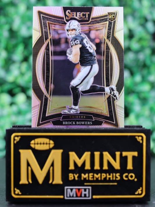 BROCK BOWERS 2024 SELECT CONCOURSE #31 SILVER PRIZM RC RAIDERS