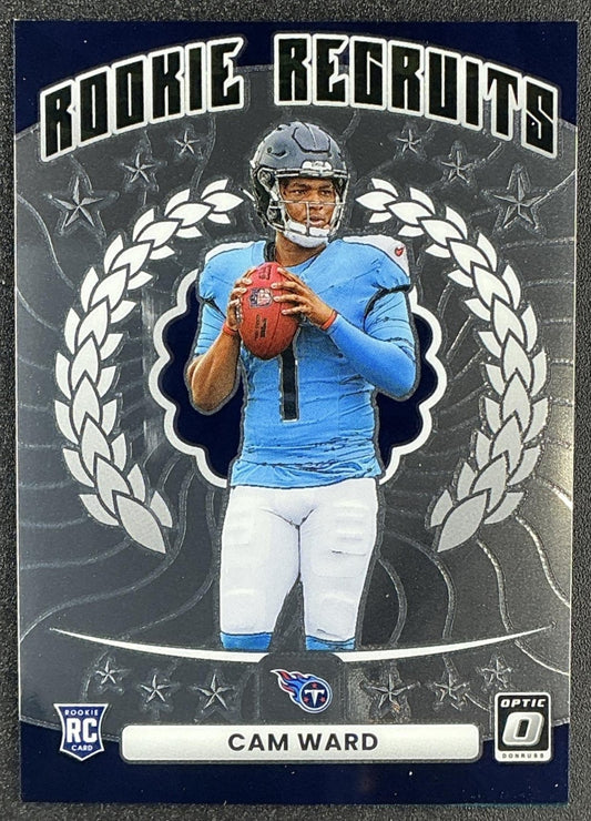 CAM WARD 2025 PANINI DONRUSS OPTIC #1 ROOKIE RECRUITS RC TITANS