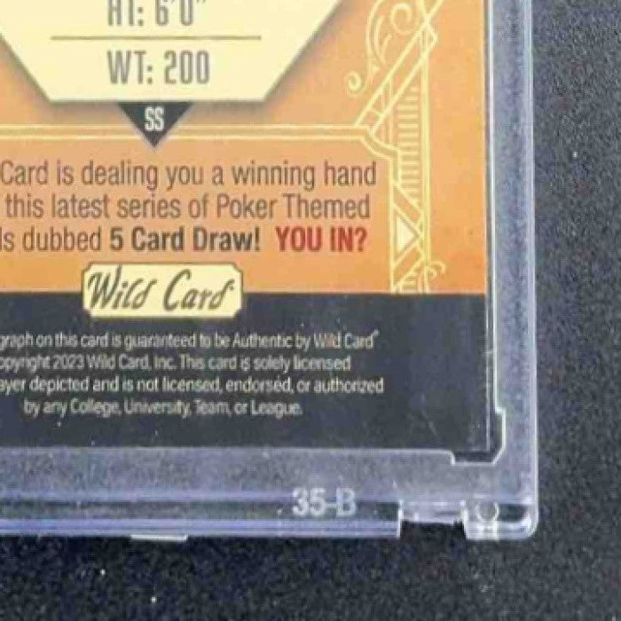 2023 wild card oswald peraza auto /3 5 card draw SSP