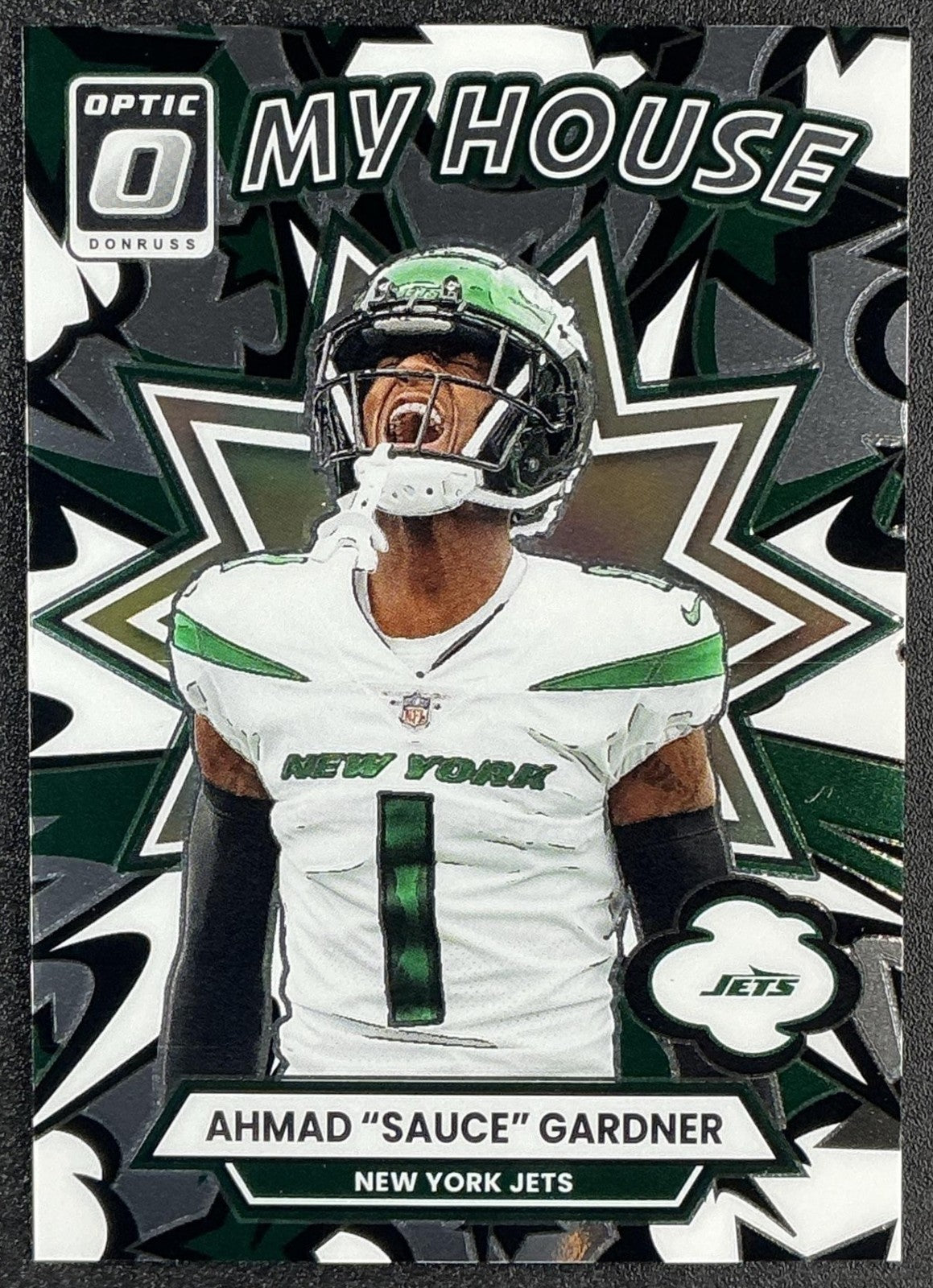 AHMAD "SAUCE" GARDNER 2025 PANINI DONRUSS OPTIC #10 MY HOUSE! JETS