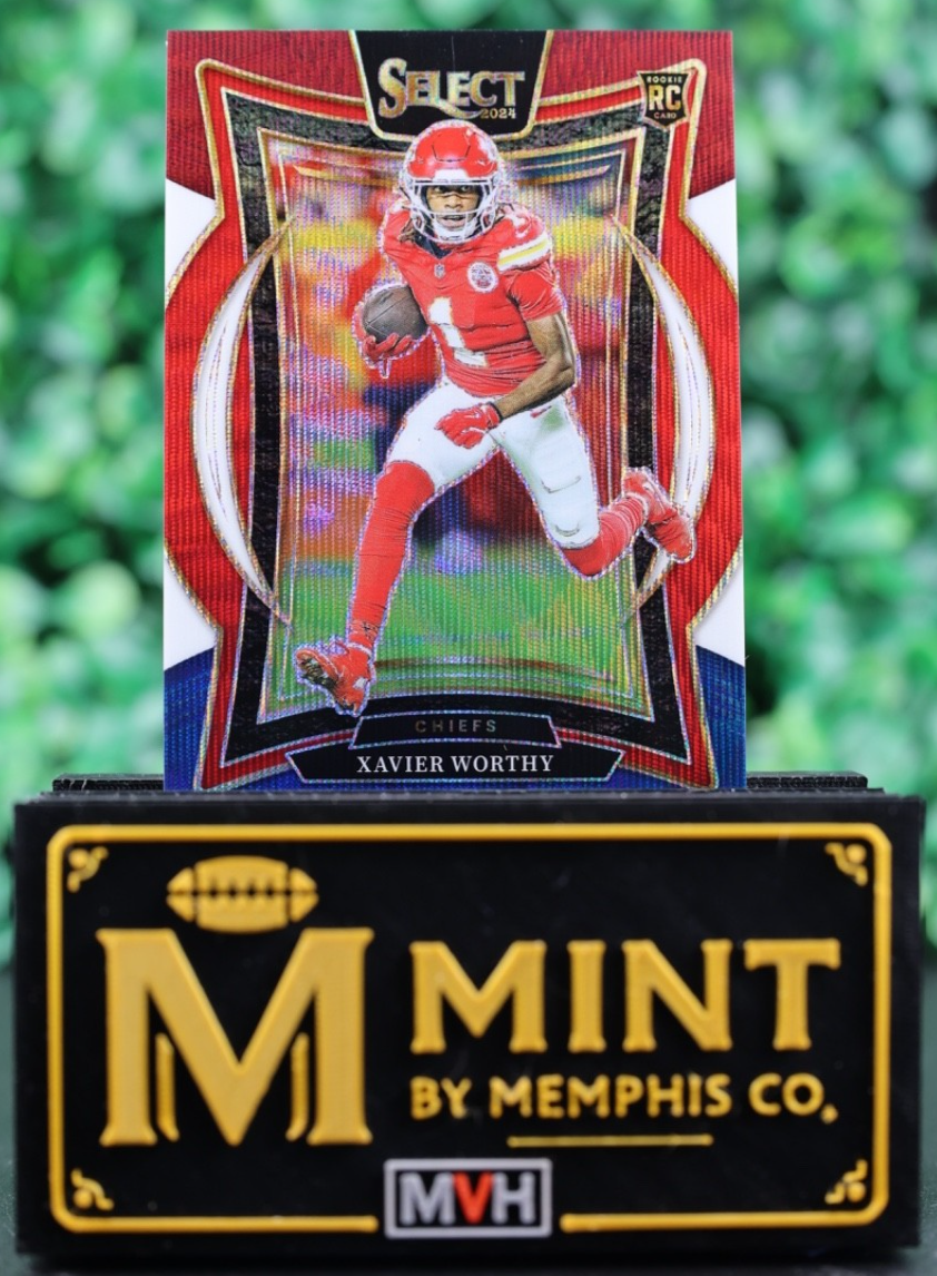 XAVIER WORTHY 2024 SELECT CONCOURSE #32 TRI-COLOR PRIZM /299 RC CHIEFS