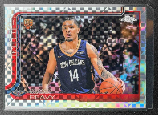 MICAH PEAVY 2025-26 TOPPS CHROME #291 X-FRACTOR RC PELICANS