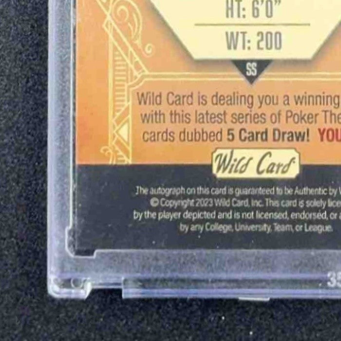 2023 wild card oswald peraza auto /3 5 card draw SSP