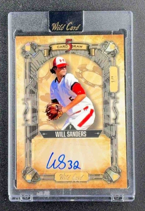 2023 Wild Card 5 Card Draw Auto Will Sanders RC 1/1