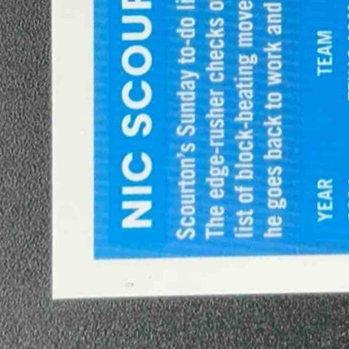 2025 Panini Donruss Optic Nic Scourton #270 Rated Rookie Blue Hyper Prizm