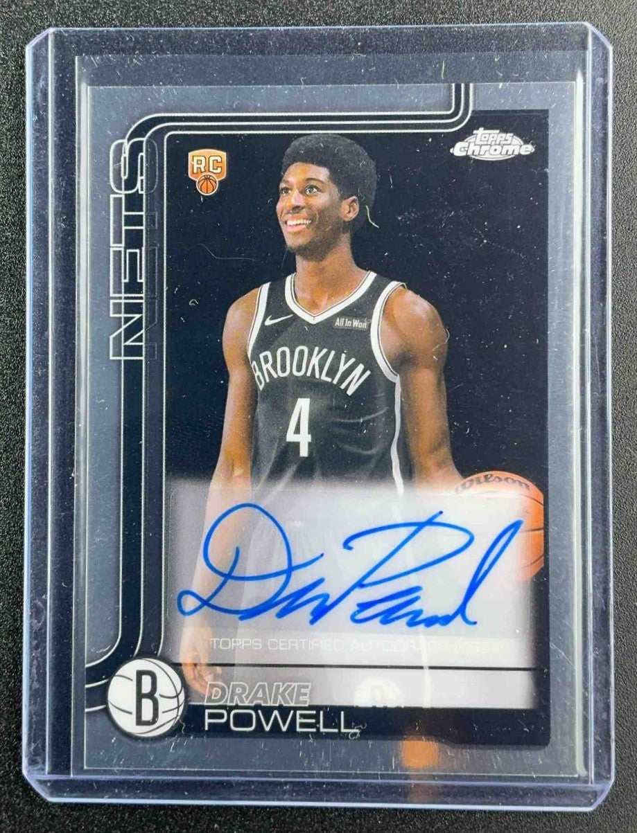 DRAKE POWELL 2025-26 TOPPS CHROME #TCAR-DP ROOKIE AUTO RC NETS