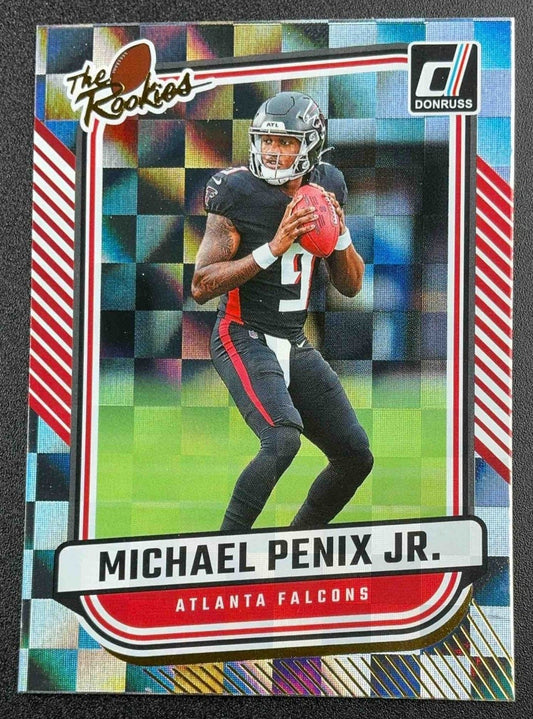 MICHAEL PENIX JR. 2024 PANINI DONRUSS #TR-2 THE ROOKIES RC FALCONS