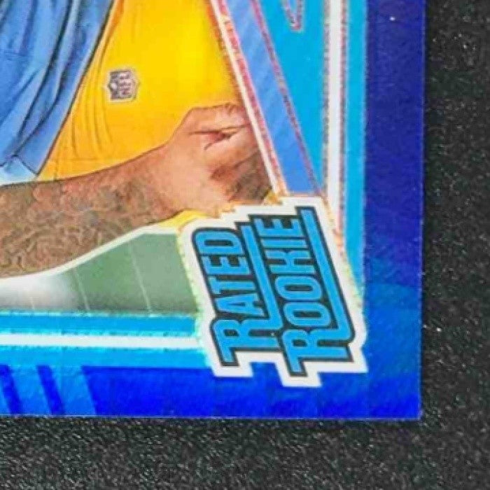 2025 Panini Donruss Optic Omarion Hampton #212 Rated Rookie Blue Hyper Prizm