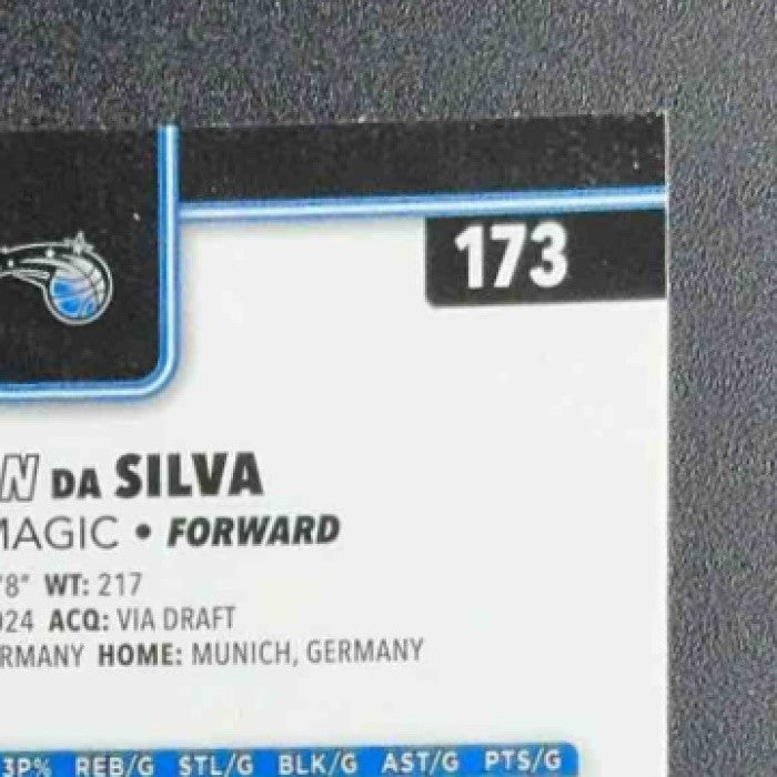 TRISTAN DA SILVA 2025-26 TOPPS CHROME #173 RED, WHITE & BLUE REFRACTOR MAGIC