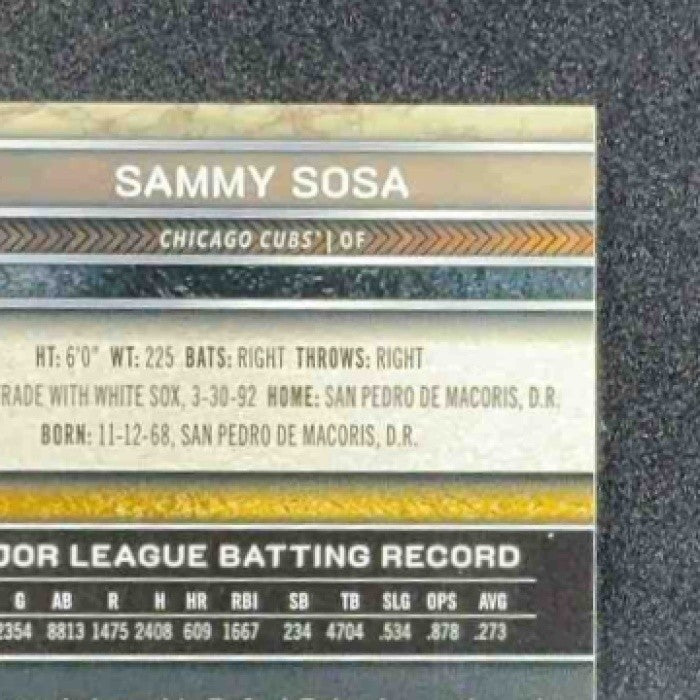 SAMMY SOSA 2025 TOPPS MUSEUM COLLECTION #76 PINK SAPPHIRE 25/199 CUBS