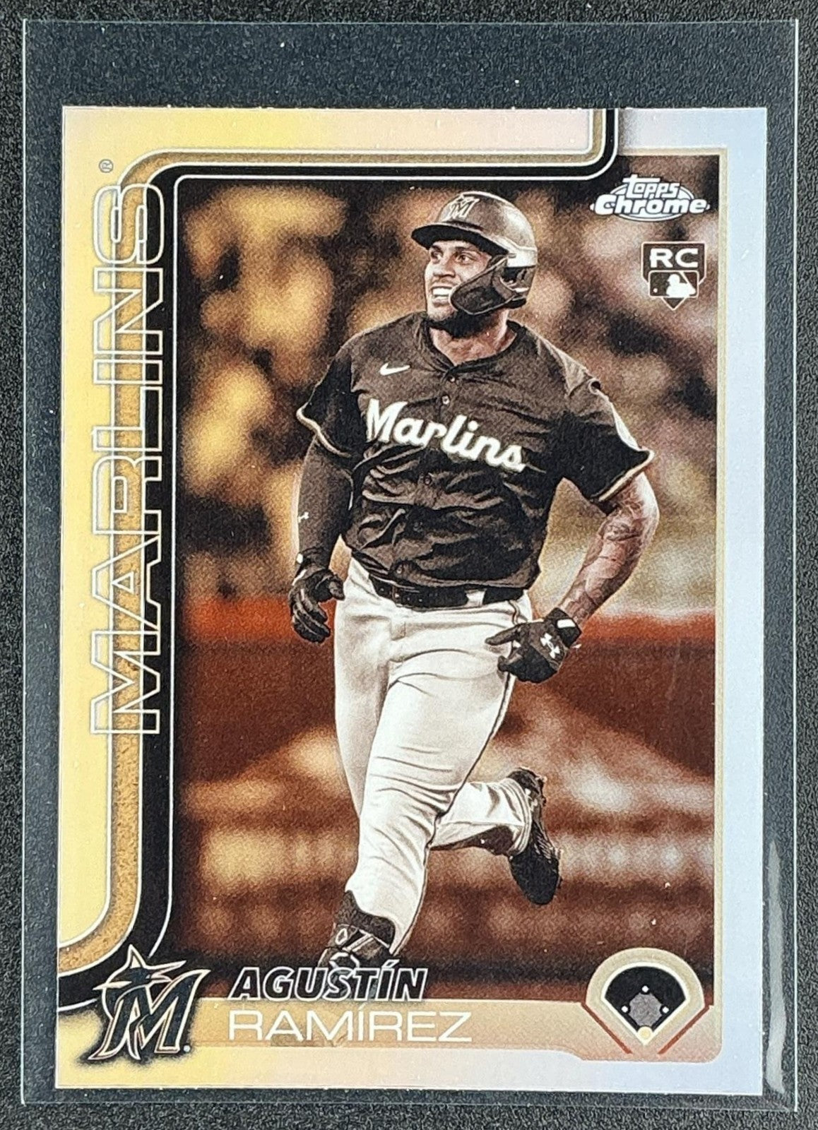 AGUSTIN RAMIREZ 2025 TOPPS CHROME UPDATE #USC200 SEPIA REFRACTOR RC MARLINS