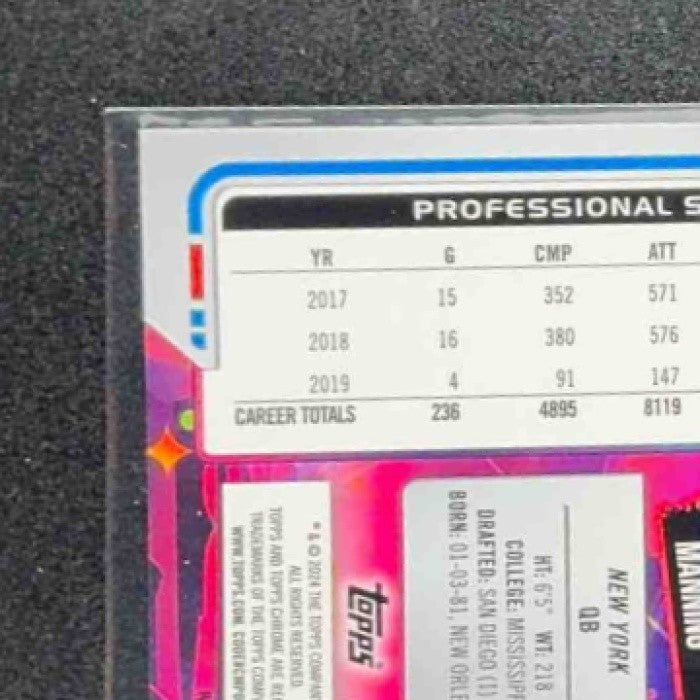 ELI MANNING 2024 TOPPS COSMIC CHROME #66 REFRACTOR GIANTS