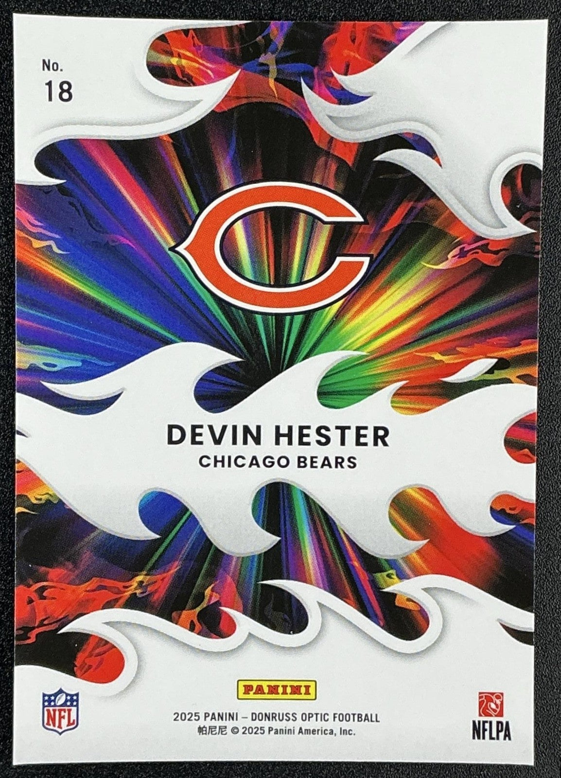 DEVIN HESTER 2025 PANINI DONRUSS OPTIC #18 LIGHT IT UP BEARS