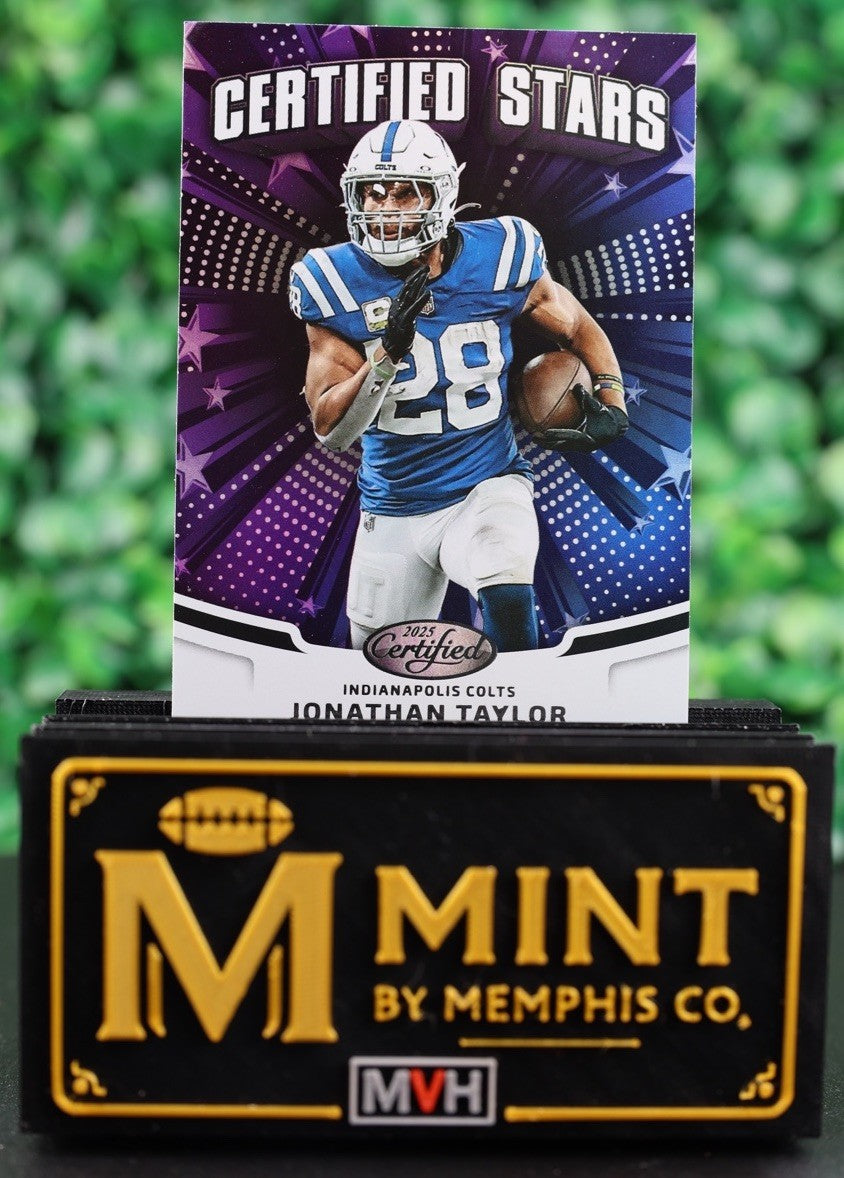 JONATHAN TAYLOR 2025 PANINI CERTIFIED CERTIFIED STARS #CST-JTR COLTS MVP