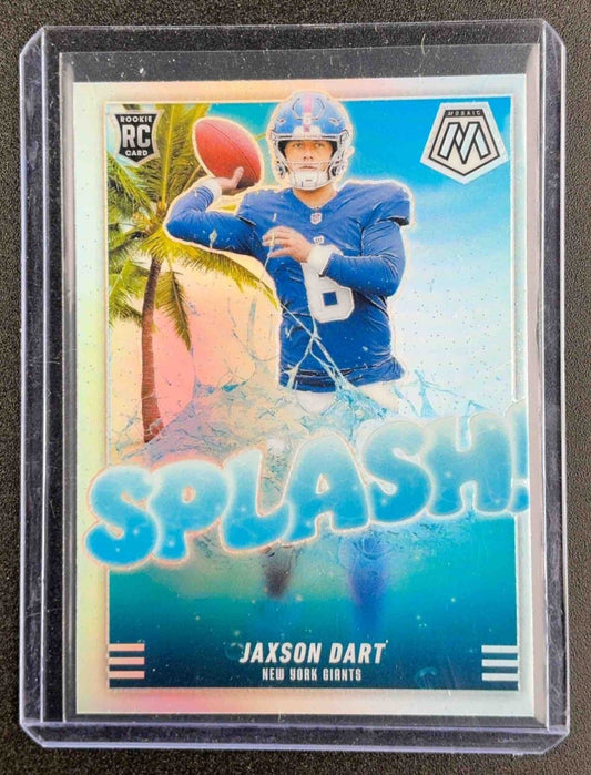 2025 PANINI MOSAIC JAXSON DART SPLASH RC SILVER PRIZM ROOKIE #15 GIANTS