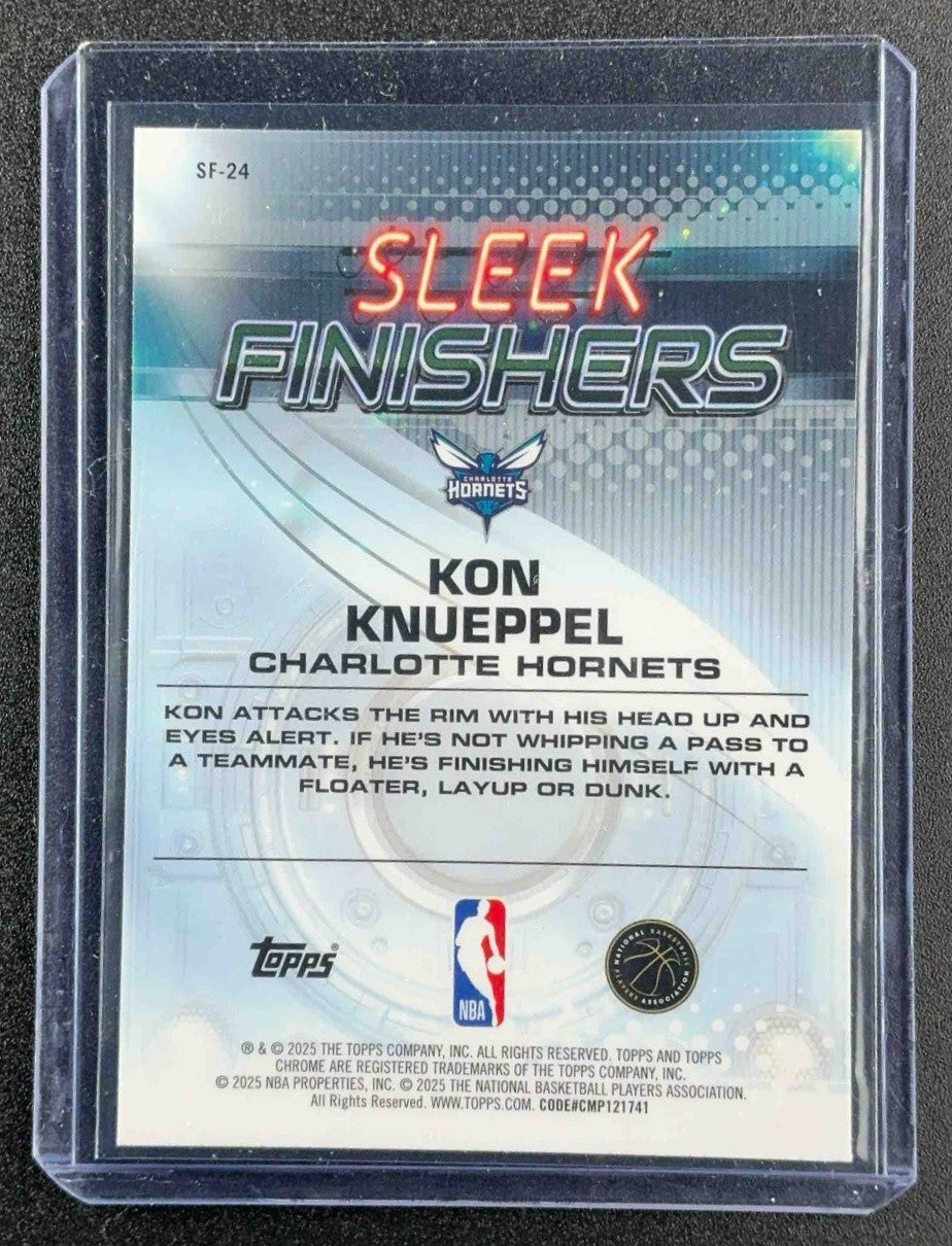 KON KNUEPPEL 2025-26 TOPPS CHROME #SF-24 SLEEK FINISHERS RC HORNETS
