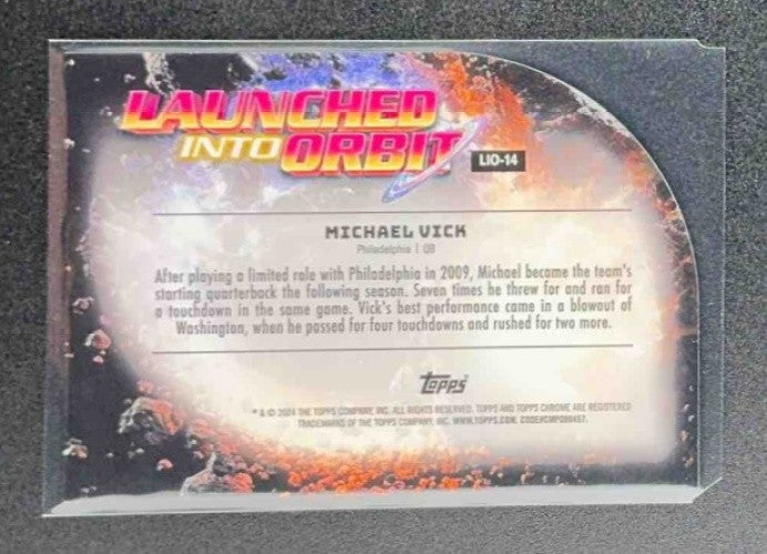 MICHAEL VICK 2024 TOPPS COSMIC CHROME #LIO-14 LAUNCHED INTO ORBIT EAGLES