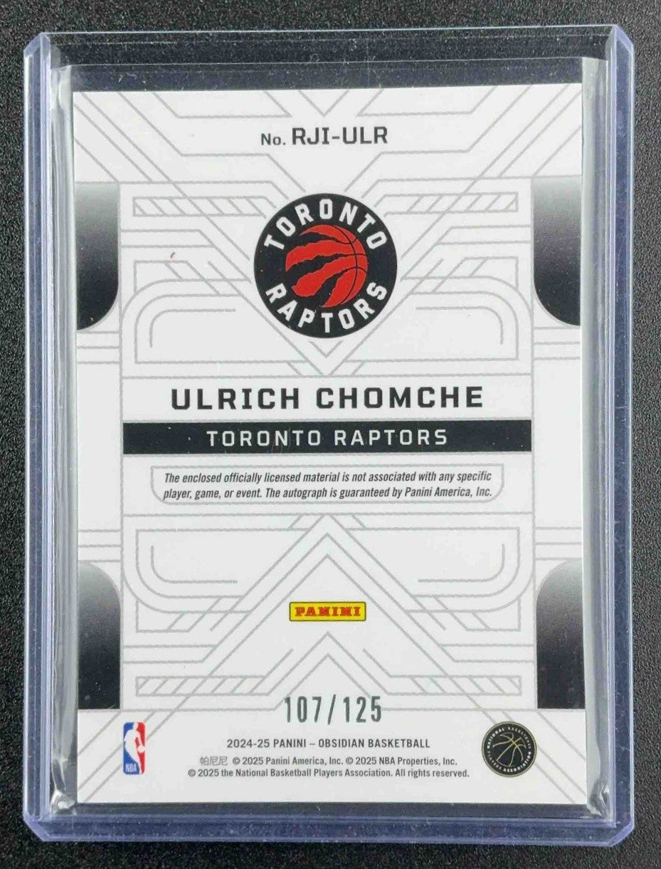2024 Panini Obsidian Ulrich Chomche #RJI-ULR Rookie Jersey Ink /125 MEM RC Auto