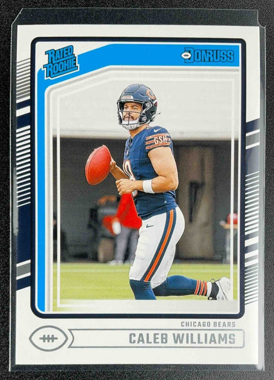 CALEB WILLIAMS 2024 PANINI DONRUSS #327 RC RATED ROOKIE BEARS